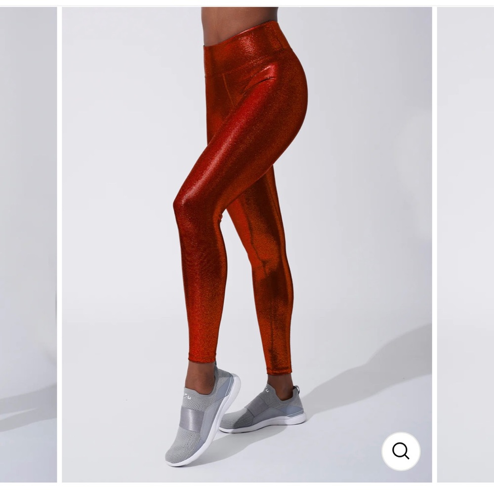 Heroine sport nwot small red metallic leggings